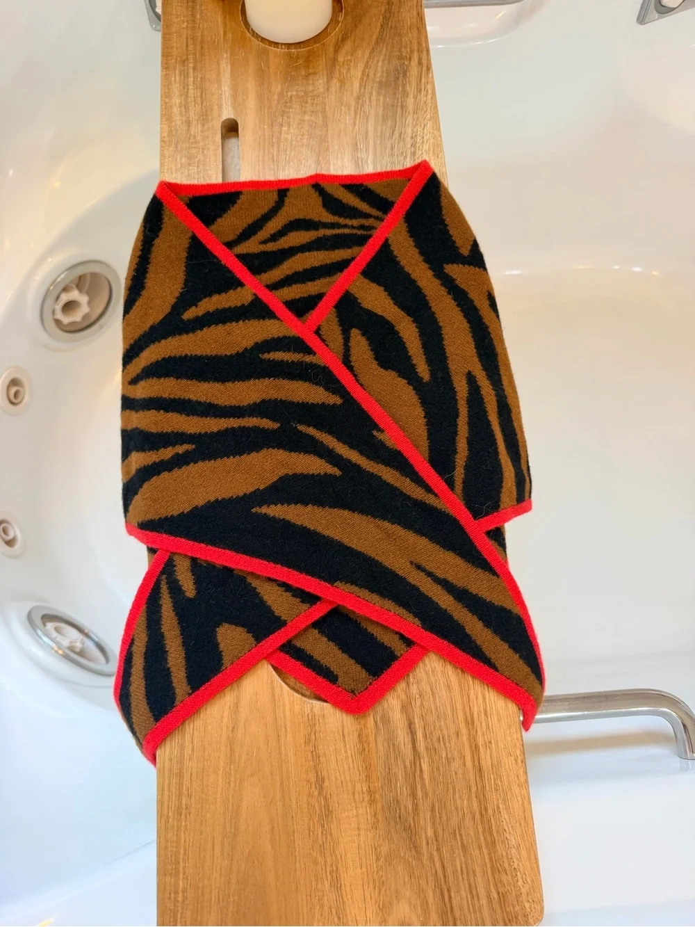 Clare V Triangle Scarf - Brown & Black Zebra $145
